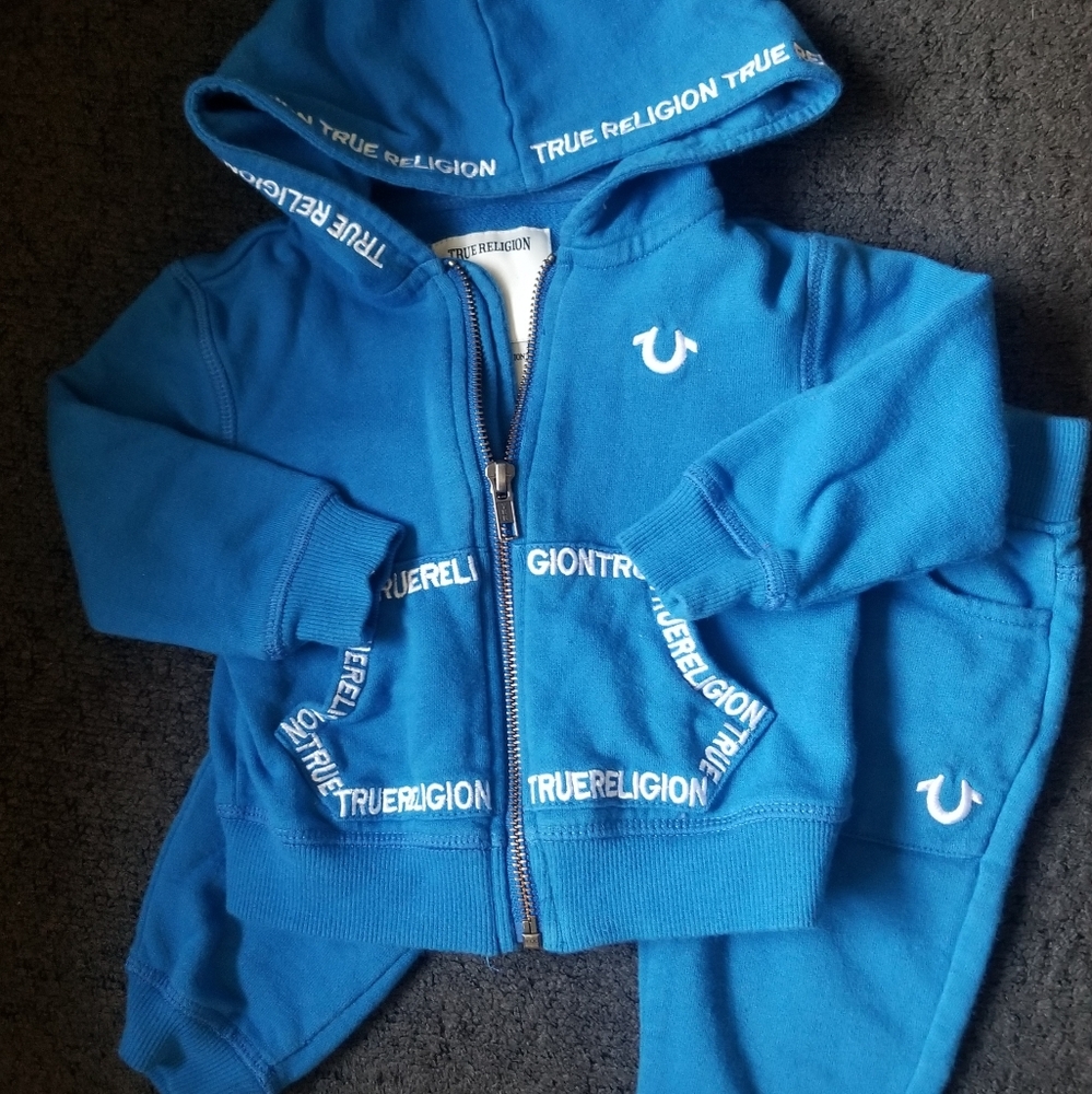 True Religion Hoodie & Sweatpant set - 12 months